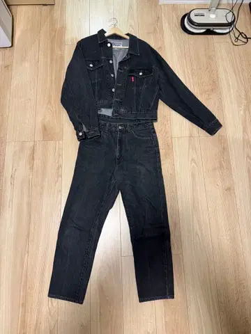 선염 Wrangler 데님 자켓 청바지 셋업