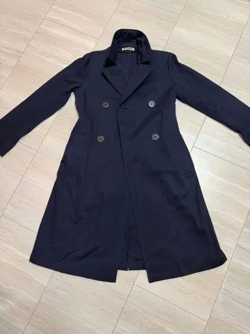 JIL SANDER 네이비 더블 브레스트 코트