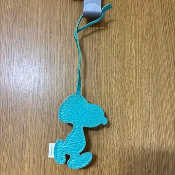 스누피 SNOOPY Kotty 천연 가죽 키링 그린 컬러