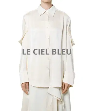 르쉘블루 카라 부착 드레이프 슬리브 셔츠 machatt ohga yori