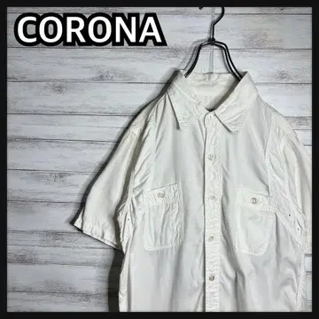 [구하기 어려움!!] CORONA 워크 셔츠 반팔 셔츠 포스트 오버올즈