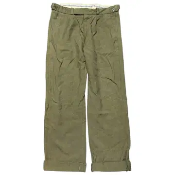 실물 빈티지 프랑스군 M52 울 슬랙스 밀리터리 팬츠 카키