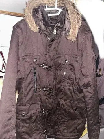 브라운 후드 부착 자켓 헤이세이 y2k 갸루 페어리 그런지