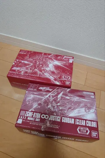 HG 인피니티 저스티스 건담 이식 클리어 컬러