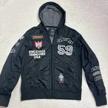 레어 ALPHA INDUSTRIES 나일론 자켓 후디 와펜