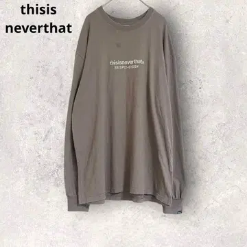 thisisneverthat 긴팔 T셔츠 L 그레이 계열 면 100%