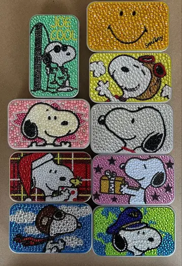 SNOOPY 스누피 스파크스 캔 9개 세트