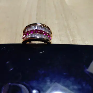 CZ 다이아&캄보디아 루비 반지