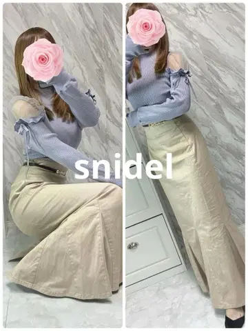 시어 리본 숄더 TOP x 머메이드 SK