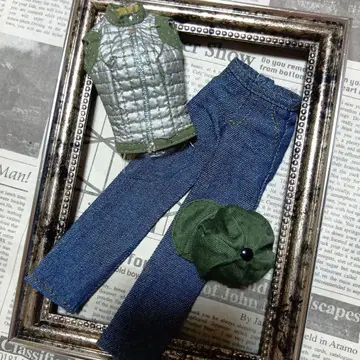 바비 모모코 인형 데님 팬츠와 상의