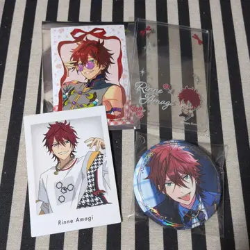 앙스타 10주년 린네 특전 파샤츠 미니 브로마이드 경질 케이스 캔뱃지