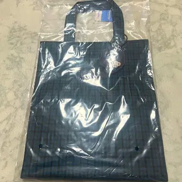 파밀리아 토트백 그린 깅엄 체크 블루 계열 체크 대 XB