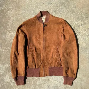 50s 60s CRESCO 스웨이드 가죽 자켓 빈티지 usa제