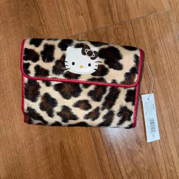 [레트로] 헬로키티 키티 레오파드 무늬 반지갑