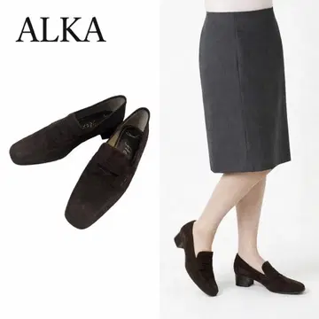 P725 24.0cm 아르카 스웨이드 이탈리아제 로퍼 여성용