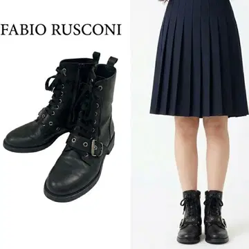 P727 23.0cm 파비오 루스코니 레이스업 부츠 여성용