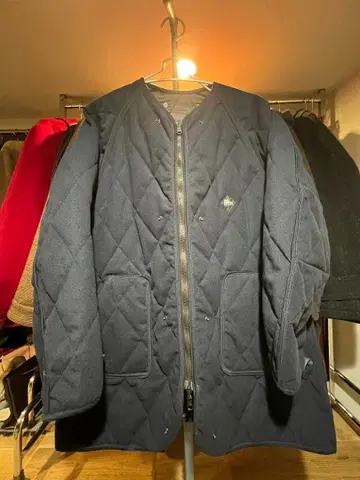 corona 네이비 퀼팅 자켓 S 리버서블