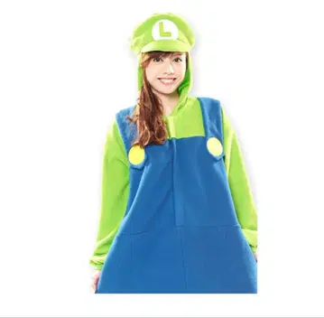 슈퍼 마리오 브라더스 루이지 인형옷 코스튬 남녀 공용