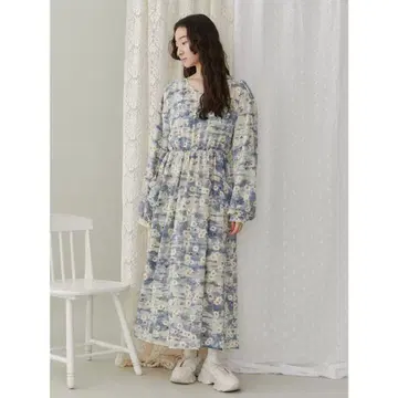 메리제니 flower paint 원피스 와 후드 레이스 tops