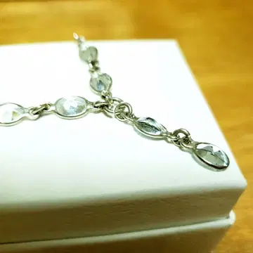 아쿠아 마린 실버 목걸이