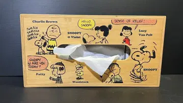 스누피 우드 티슈 박스