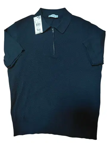 택 포함 새상품 MNG 반팔 하프 지퍼 니트 폴로 M