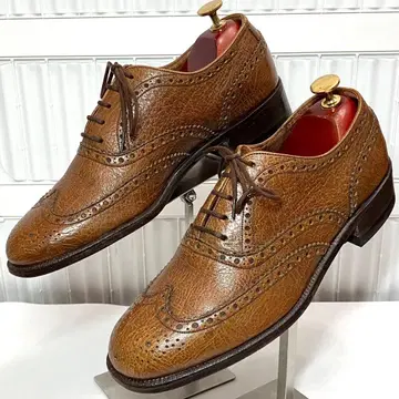 윌리엄 버거 윙팁 라이트 브라운 UK6E 남성용 가죽 신발