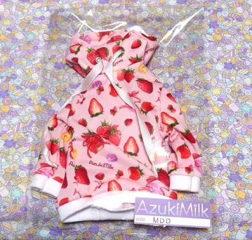 딜러제 인형 의류 딸기 후드 원피스 MDD