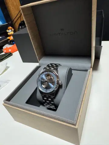 해밀턴 재즈 마스터 오픈 하트 오토 아이스 블루