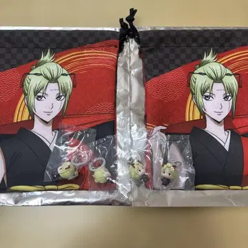 은혼 츠쿠요 복조리 파우치 x 2 메지루시 참 x 4