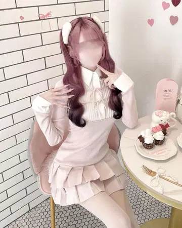 HONEY MEW 허니뮤우 더블리본 블라우스 도킹 원피스