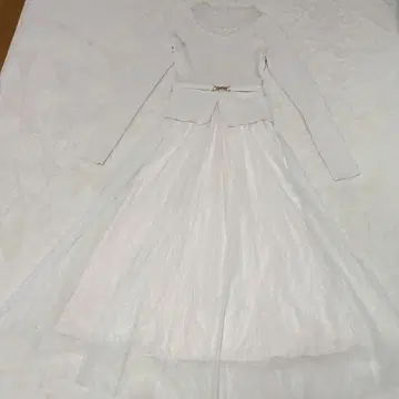 비트 니트 도트 튤 도킹 원피스 머큐리 듀오