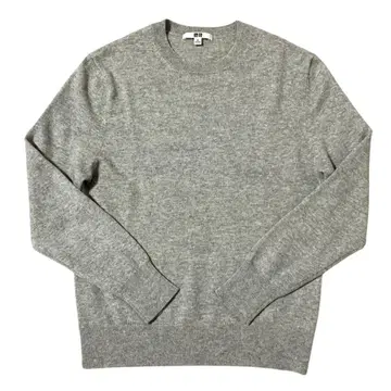 유니클로 캐시미어 크루넥 스웨터 라이트 그레이 M