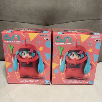 GUNDAM x MIKU 샤아 자쿠 인형 하츠네 미쿠 피규어 2개 세트
