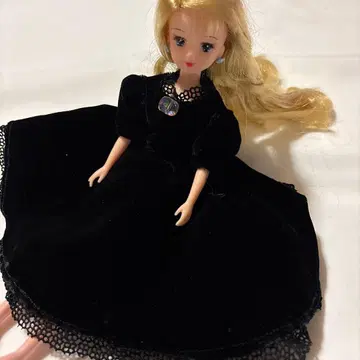 블랙 벨벳 드레스 리카짱 프렌드 인형 팔레트F 타카라 일본제