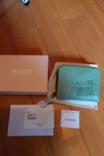 피넛 Snoopy 접이식 지갑 그린 정가 12800엔