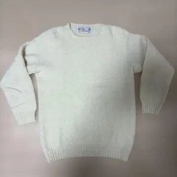 Peter Blance 크림색 셰틀랜드 스웨터 피터 밸런스