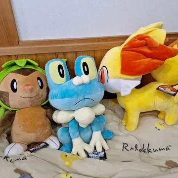 택 포함 포켓몬 센터 등신대 카로스 삼인방 봉제 인형