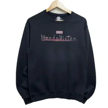 MARVEL 완다비전 맨투맨 블랙 남성용 S