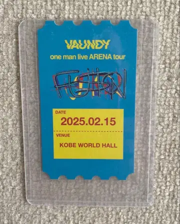 Vaundy VAWS 복권 B상 티켓 카드 FUSION