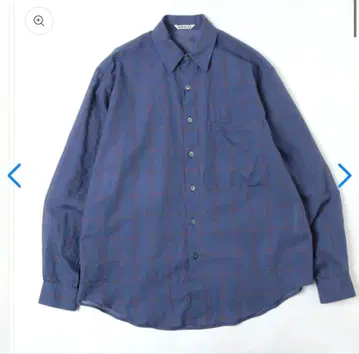 AURALEE 슈퍼 라이트 체크 빅 셔츠