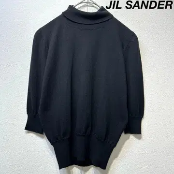 레어 JIL SANDER 고급 터틀넥 디자인 7부 소매 니트 34
