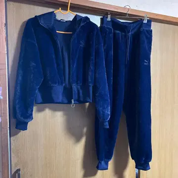 PUMA 플리스 네이비 셋업 M
