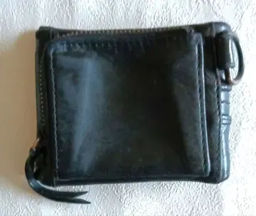 가죽제 접이식 지갑 블랙