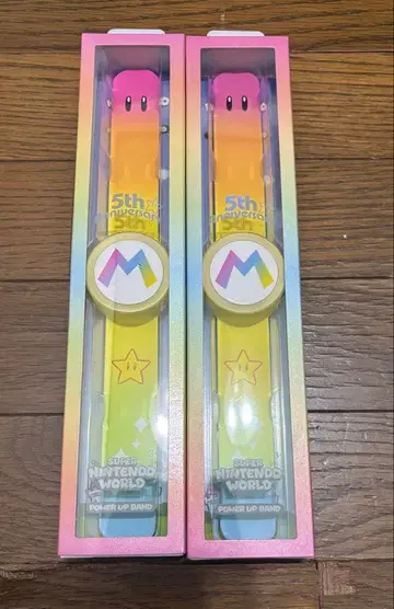 USJ 한정판 닌텐도 월드 파워업 밴드 레인보우 2개