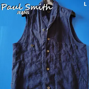 폴스미스진스 린넨 베스트 지레 다크 네이비 L Paul Smith