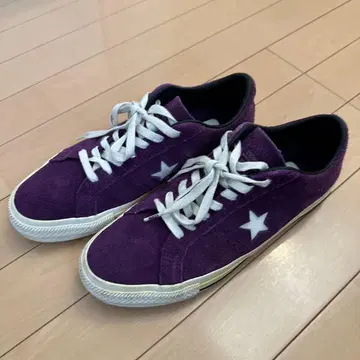 컨버스 원스타 보라색 스웨이드 스니커즈