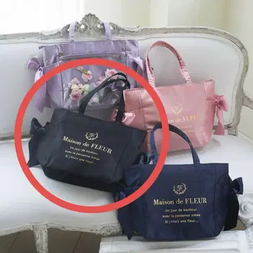 메종 드 플뢰르 Maison de FLEUR 이타백 리본 토트백