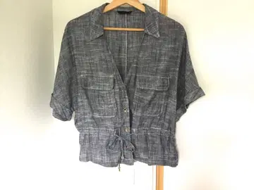 ZARA 사파리 셔츠 zara 허리 리본 포함 셔츠