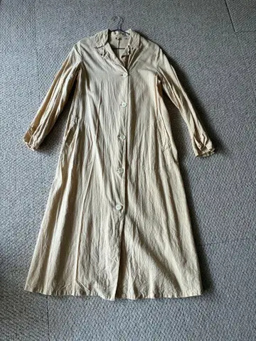 NOWOS 베이지 긴팔 셔츠 원피스